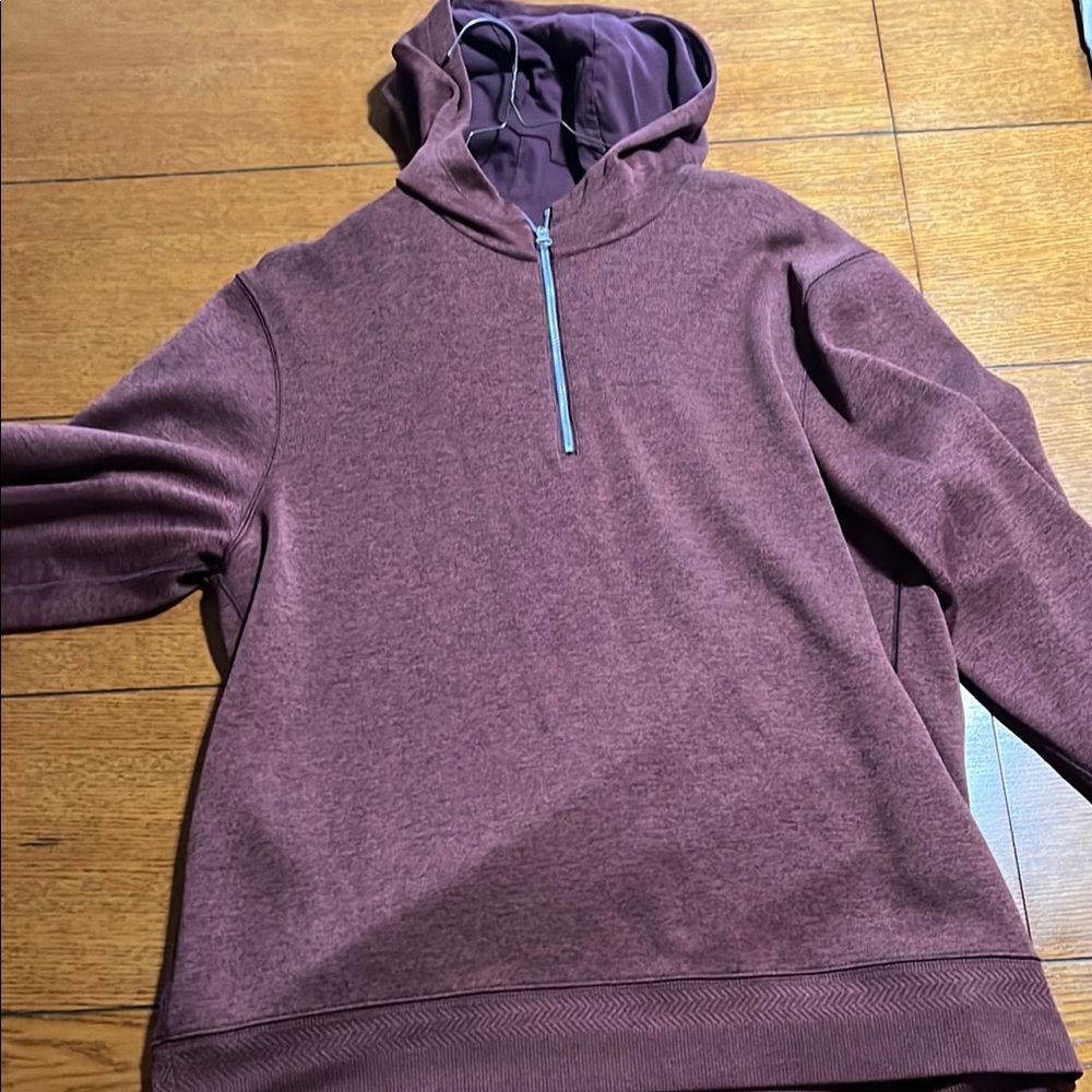 Maroon Half-Zip Hoodie